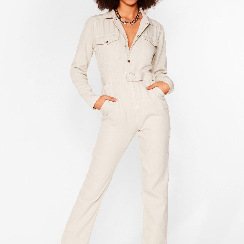Nasty Gal - A Total Stitch Denim Boilersuit - New w/ Tags